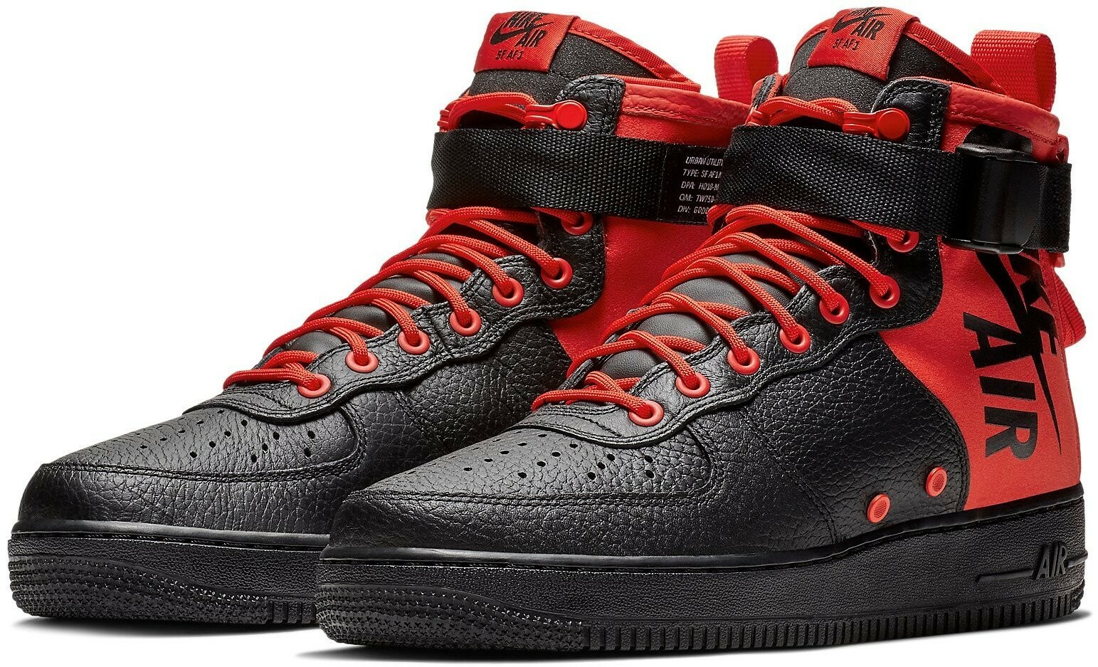 NEW Nike Air Force 1 SF AF1 Mid Habanero Red Black 917753 601 Men s Size  10.5: купить с доставкой из США, цена 22 259 руб - (124859408142)